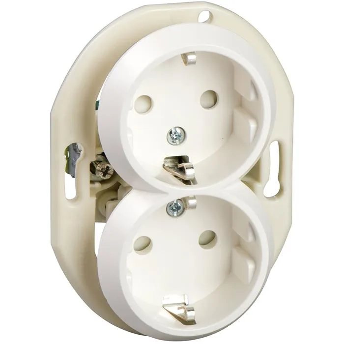 Schneider Electric Renova WDE011126 Vägguttag utan ram, jordat, 2-vägs