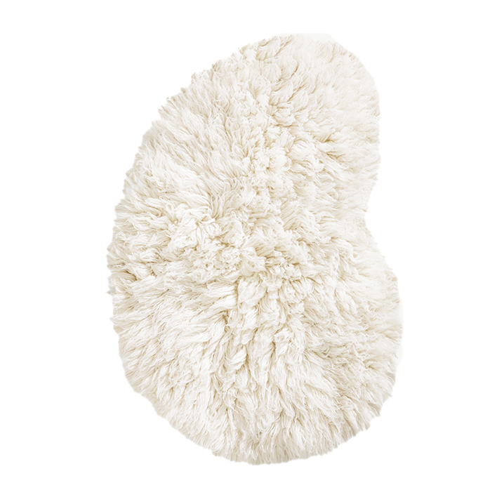Residue Shaggy ullmatta, Bone White, 180x270 cm
