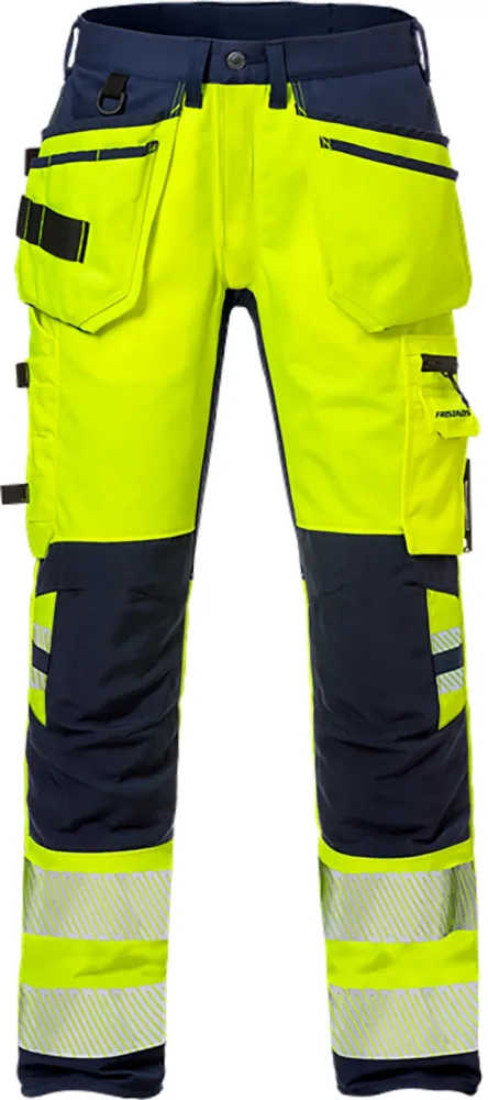 Fristads FR 2707 PLU Arbetsbyxa varsel, gul D88