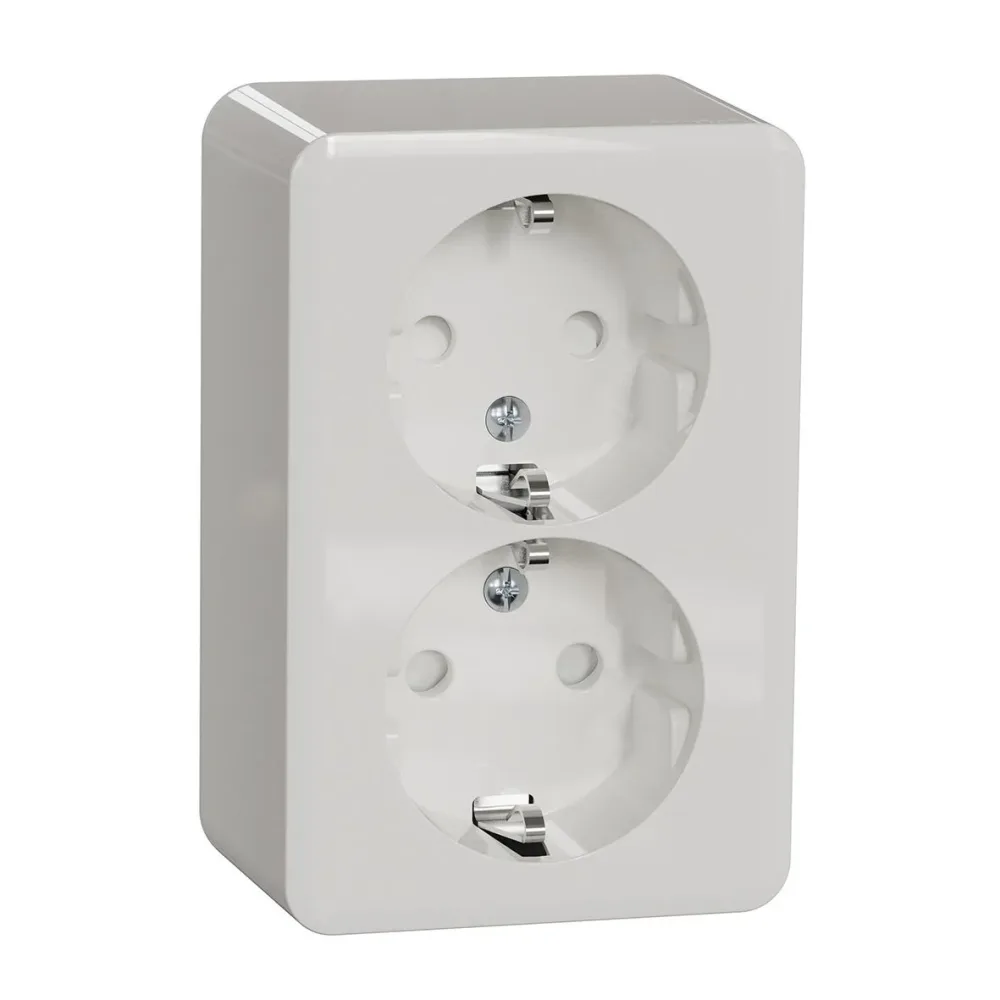 Schneider Electric Exxact WDE015689 Vägguttag 2-vägs, jordat, djup: 42 mm Skruvanslutning