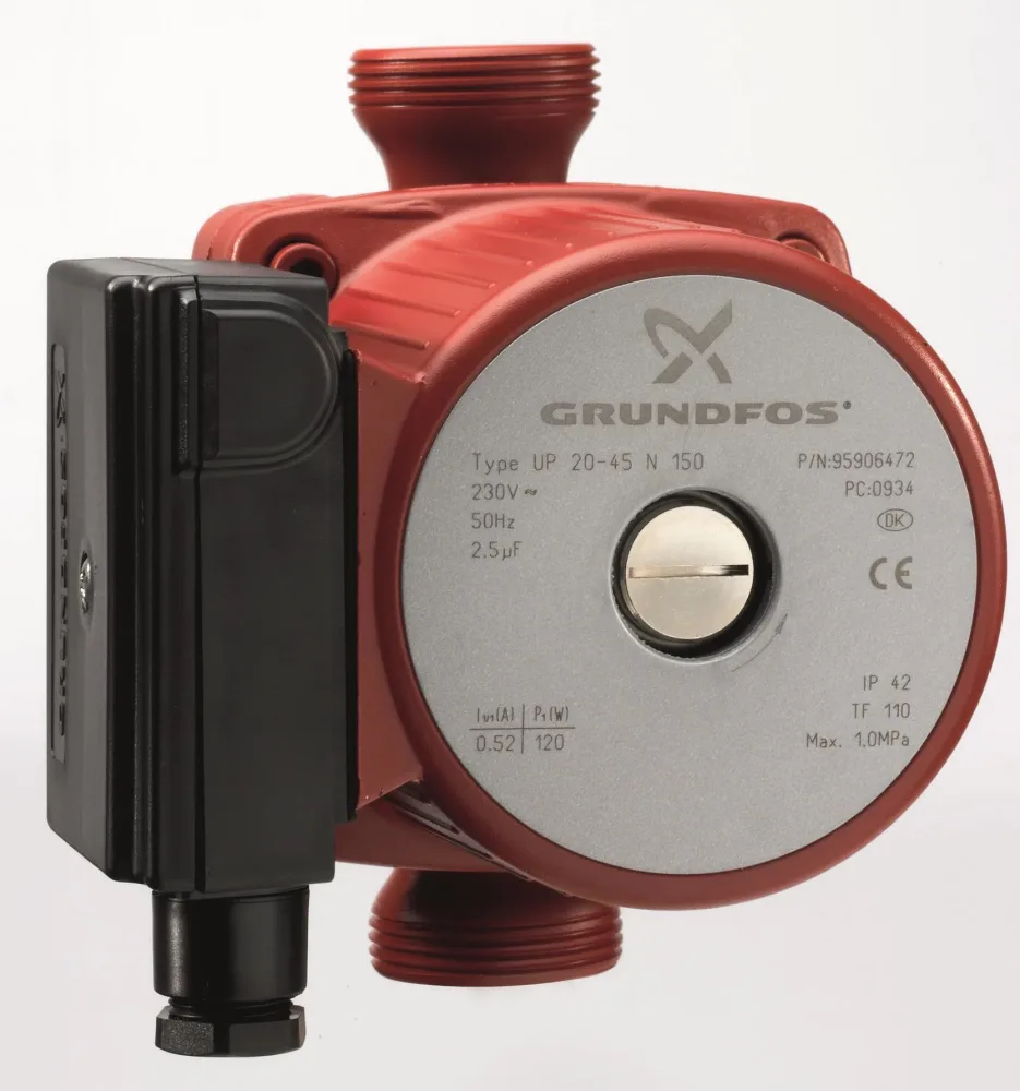 Grundfos UP 20-30 N 150 Tappvarmvattenpump exklusive kopplingar