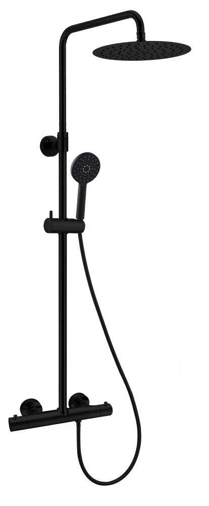 TAKDUSCH NORO STUDIO SVART CC160 M, DUSCHHUVUD 200MM