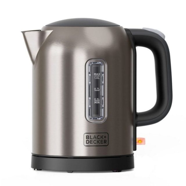Vattenkokare Black+Decker 2200W 1L Borstat Stål