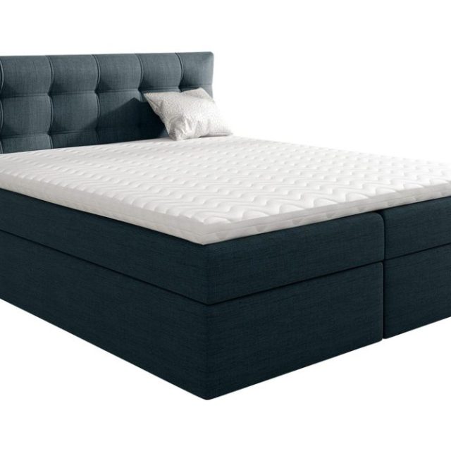 Skaftå Kontinentalsäng 120x200 Svart/Blå/Grå/Vit