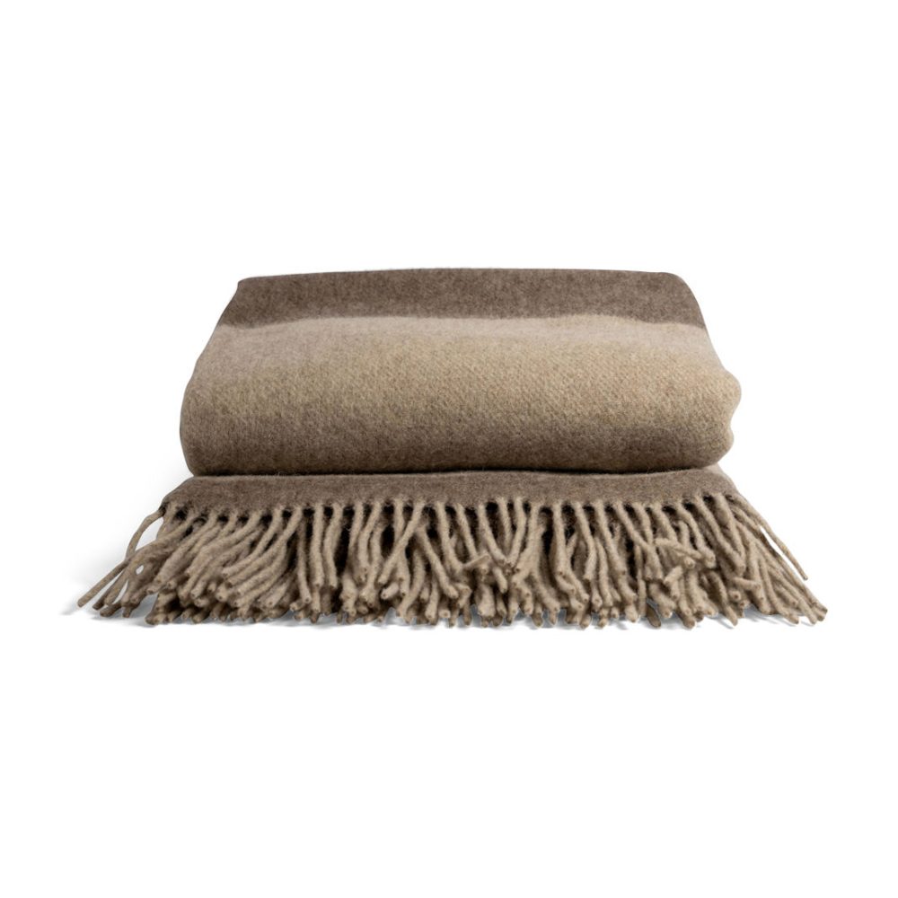 Ulle ullpläd, Beige-brun