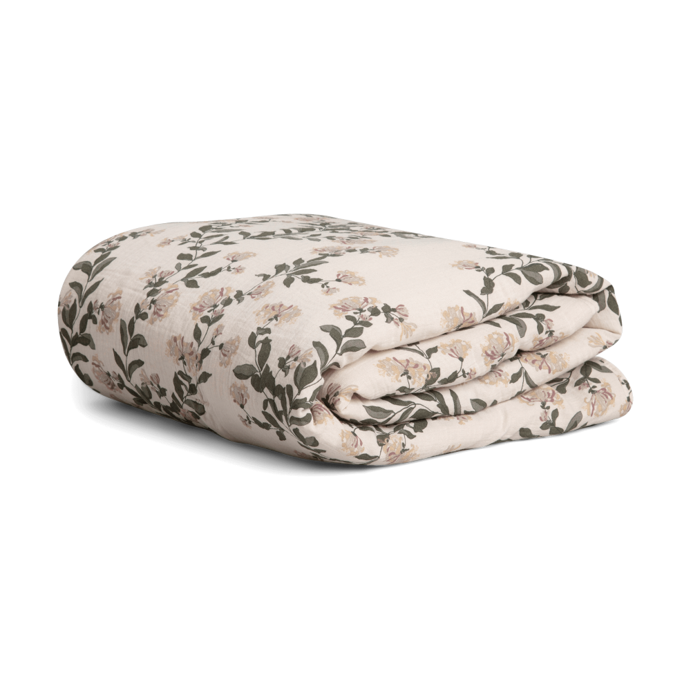 Honeysuckle Muslin vadderad filt, 100x140 cm