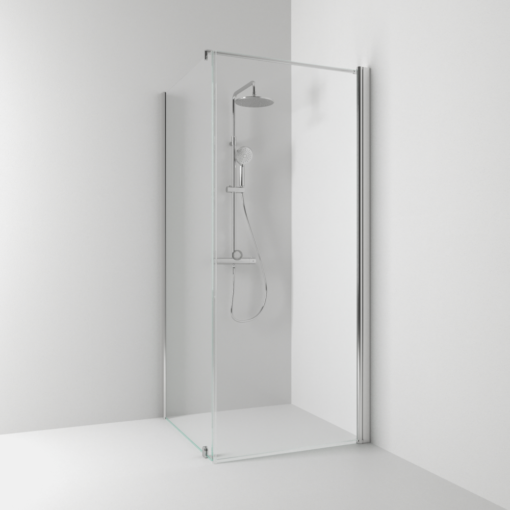 HÖRNDUSCH SVEDBERGS RAK/FAST SK HG BL/KL70X70, BLANK KLAR INTHT 70X198X70CM
