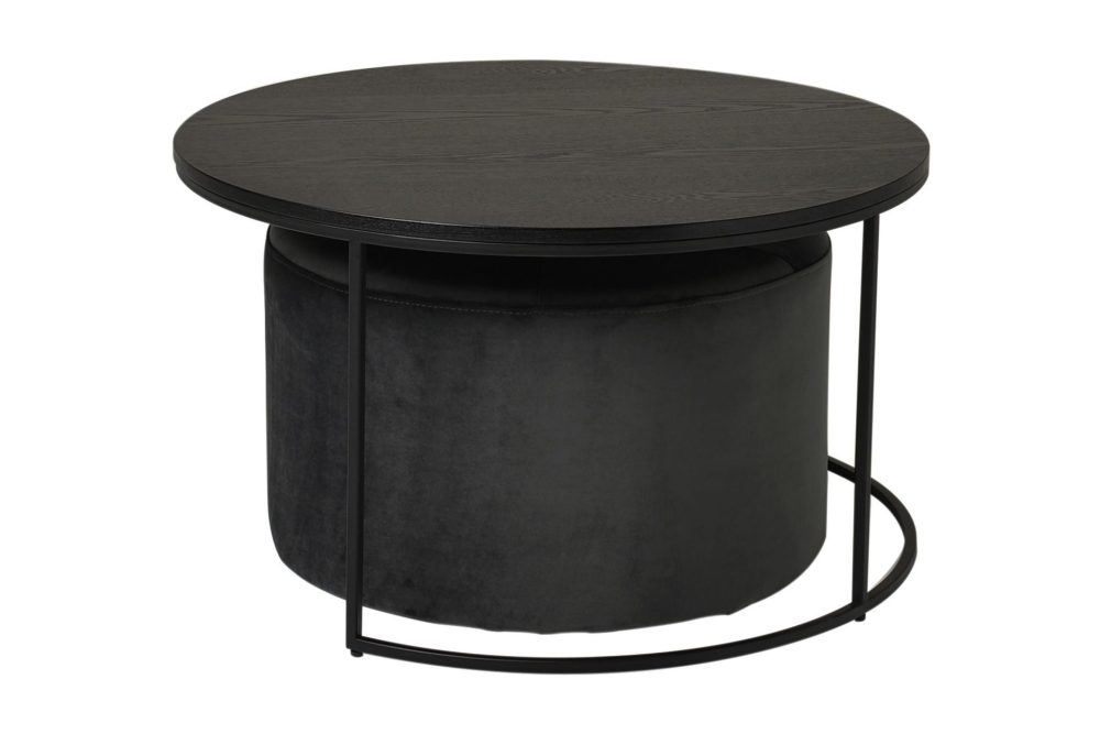Pedona Soffbord 80 cm Runt med Puff
