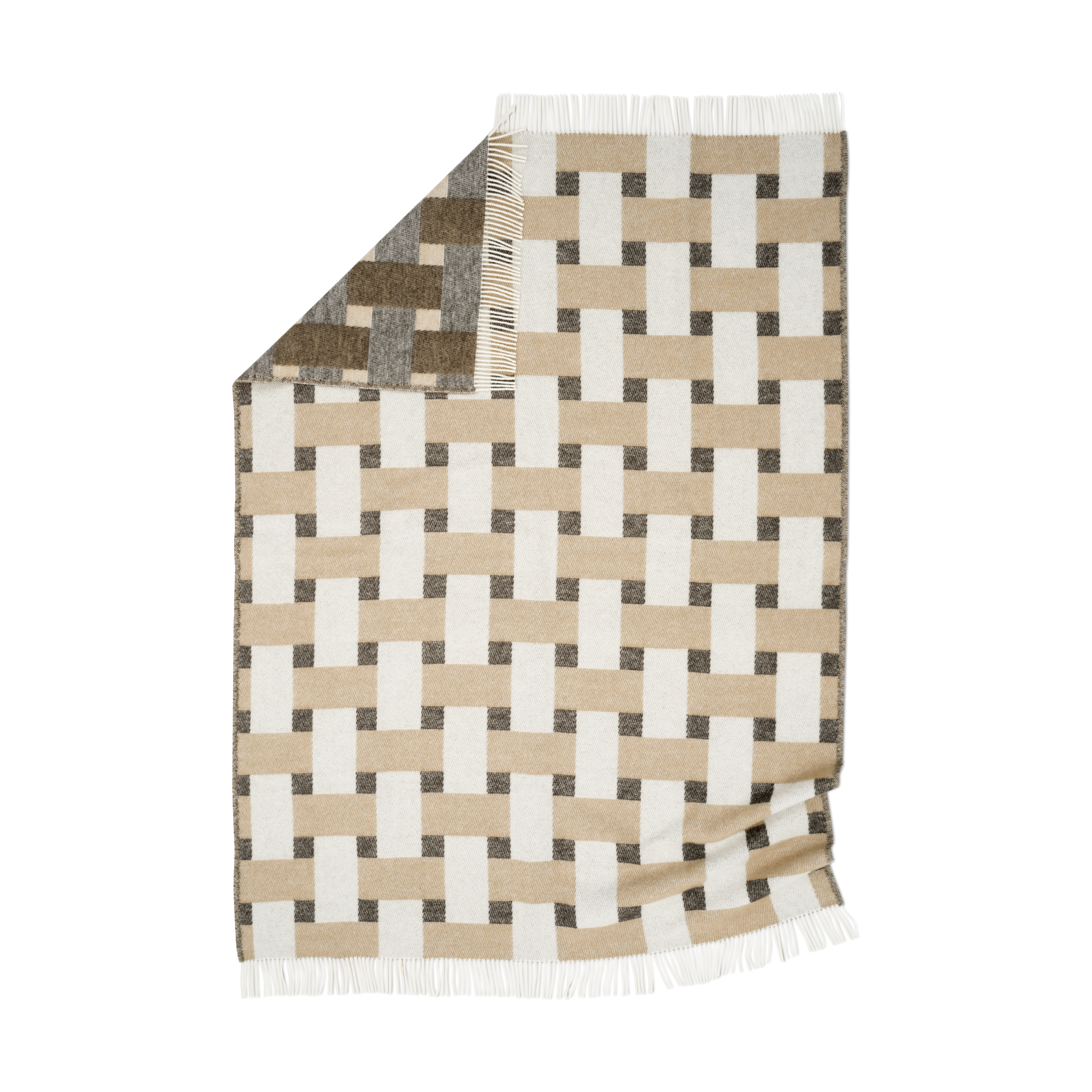 Weave pläd 130x180 cm, Beige
