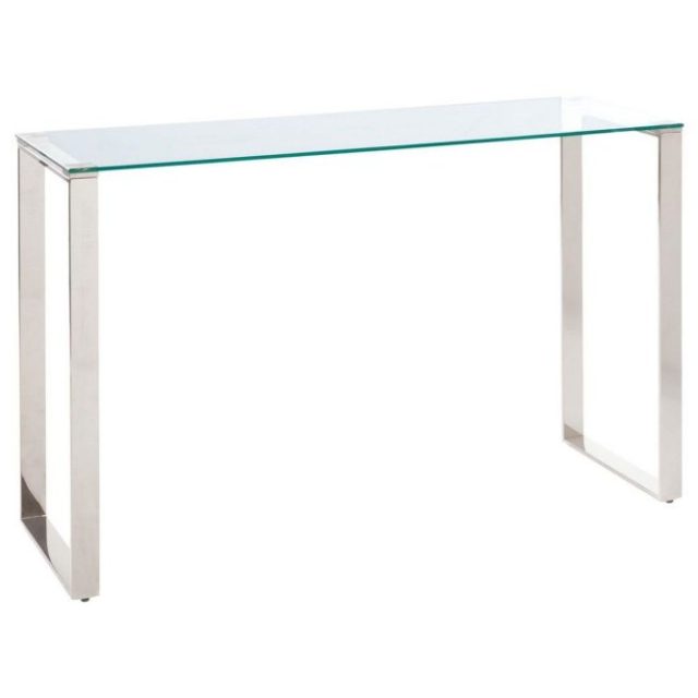 Konsolbord Tilon Silver, Transparent