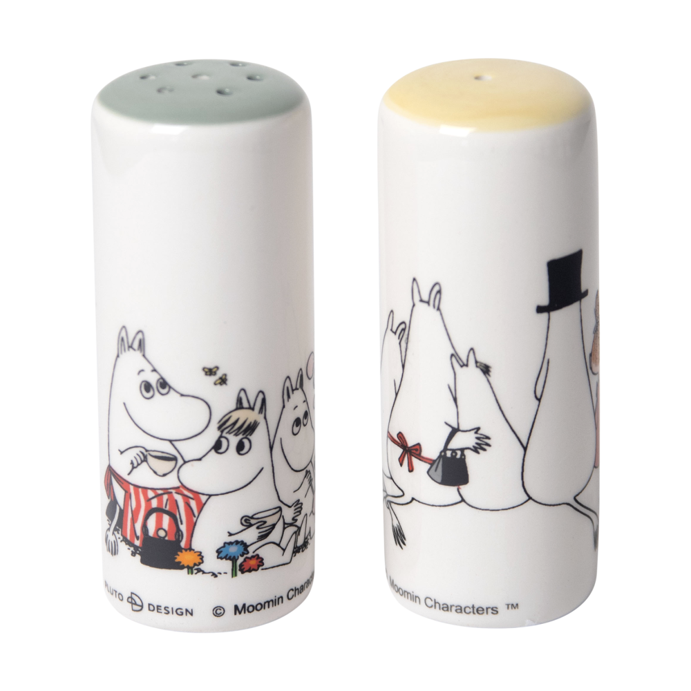 Moomin love salt & pepparkar, Vit-multi