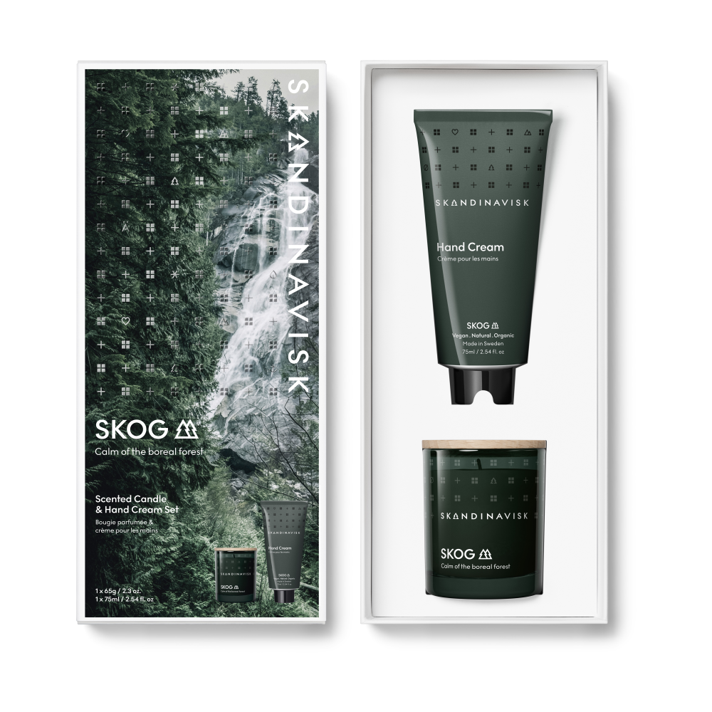 SKOG doftljus & handkräm, 65 g + 75 ml