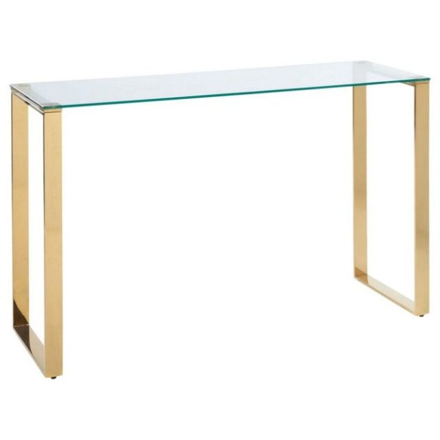 Konsolbord Tilon Transparent, guld