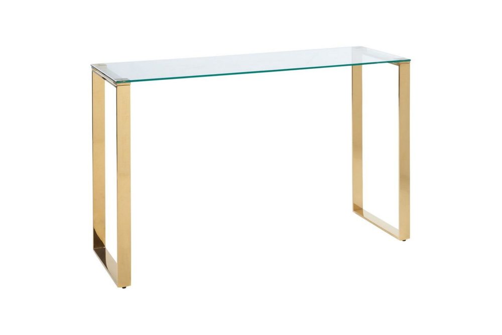 Konsolbord Tilon Transparent, guld
