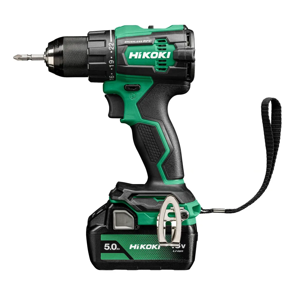 Kjøp HiKOKI Bor/skrutrekker 18V, DS18DE, inkl. 2x5,0 Ah batterier & lader