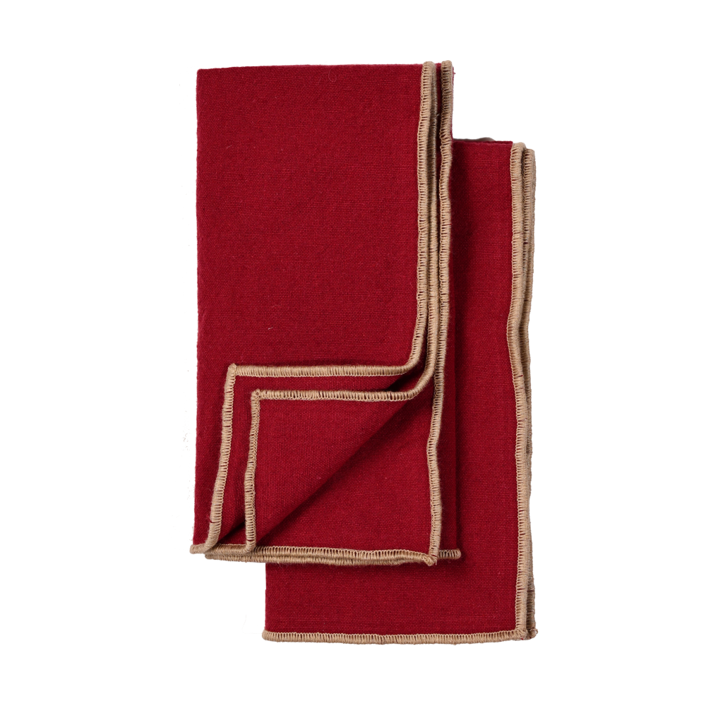 Edith servett 45x45 cm 2-pack, Vinröd