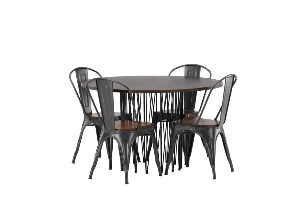 Stonaro Matgrupp 120 cm Rund med 4 Ochovi stolar