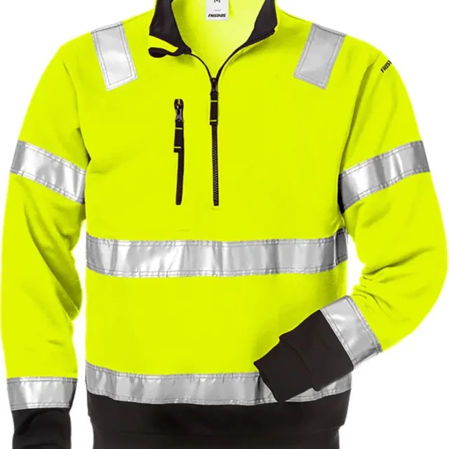 Fristads 728 SHV Sweatshirt Hi-Vis gul/svart M