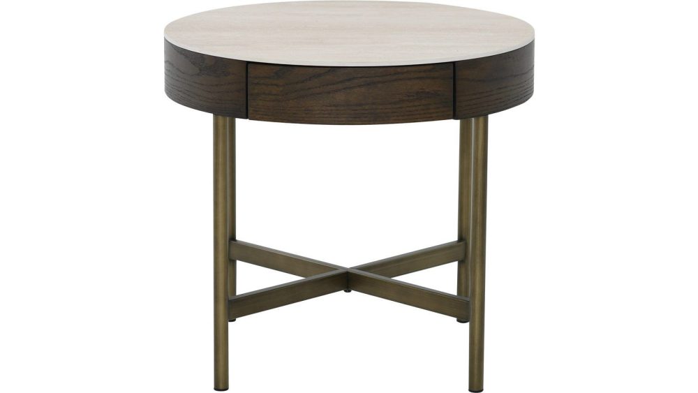 Soffbord Myrdal med Travertintopp 55 cm
