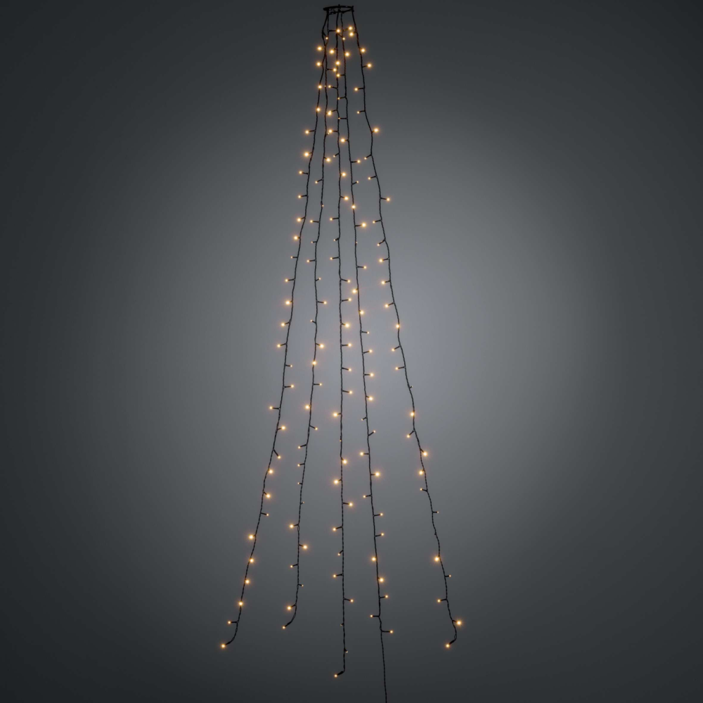JULGRANSSLINGA GNOSJÖ KONSTSMIDE AMBER LED 5X30, 1,8M