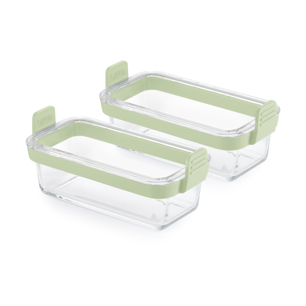Lékué Air fryer rektangulär glasform 2-pack, Transparent