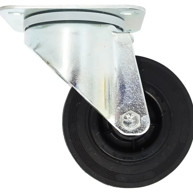 Tente 3370PRR160P63 Länkhjul gummi, platta 137x105 mm 160 mm