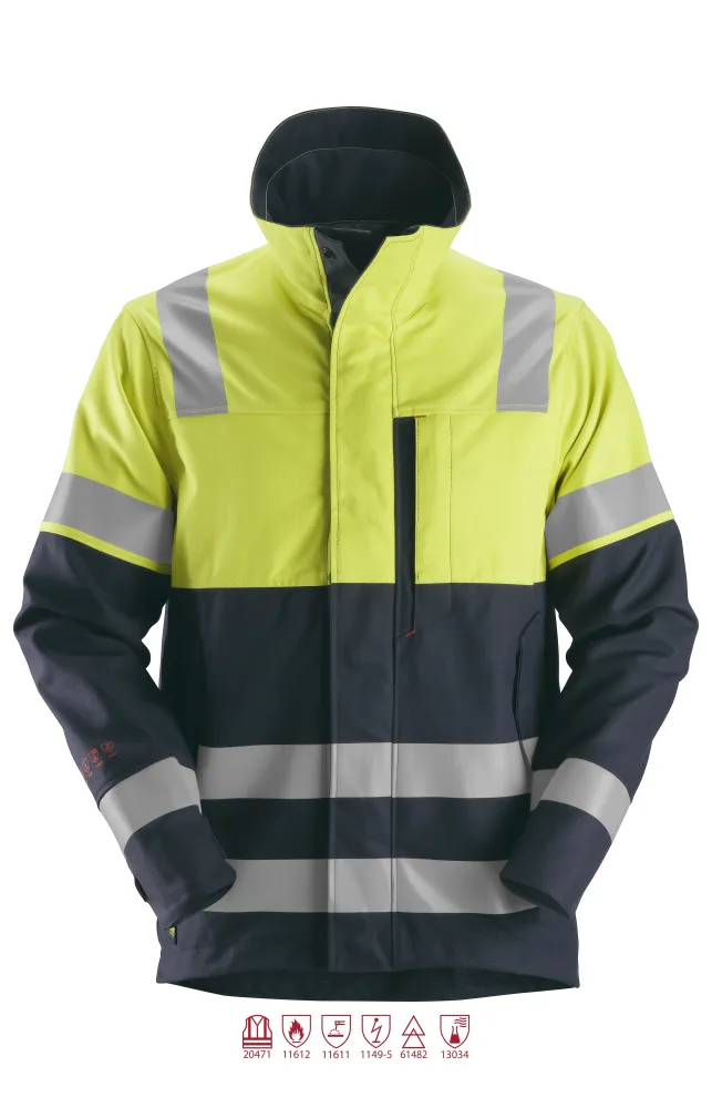 Snickers Workwear 1560 ProtecWork Jacka varsel, marinblå/gul XS
