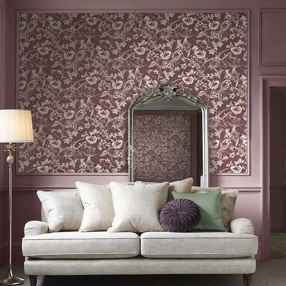 Graham & Brown Laura Ashley vol. 3 121086 Tapet Summerhill Röd/metallic