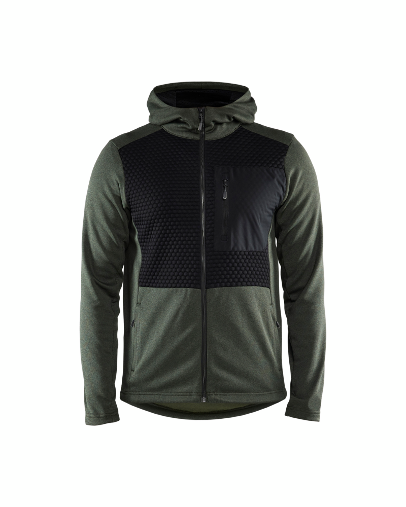 LUVTRÖJA BLÅKLÄDER 3540 2533 FULL ZIP, HÖSTGRÖN/SVART XL