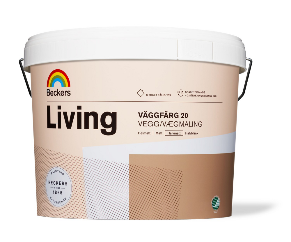 VÄGGFÄRG BECKERS LIVING 20 VIT/A 9L