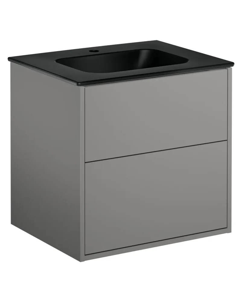 Gustavsberg Artic GB71ACVU80TL38 Kommodpaket askgrå/mattsvart, 80 cm Askgrå/mattsvart - Bild 2
