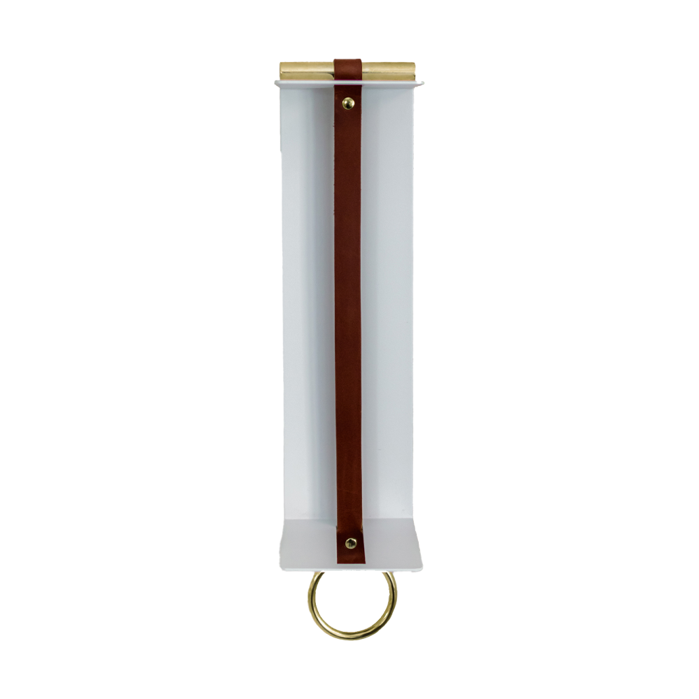 Strapp vägghylla 10x33 cm, White