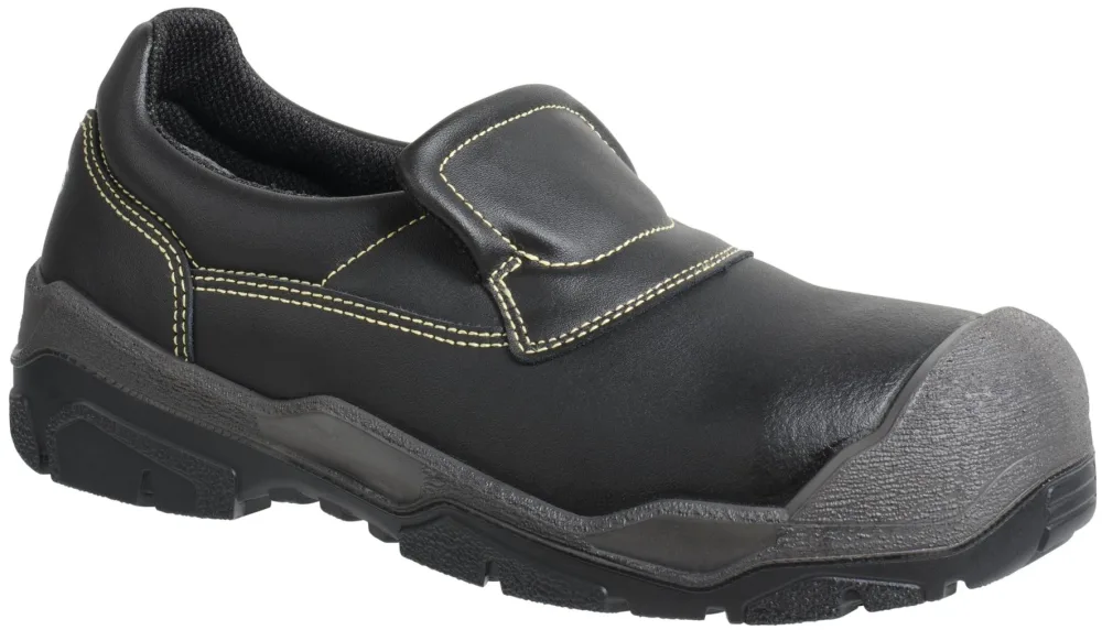 Jalas 1550 Low Skyddssko S2, svart, läder, utan snörning 36