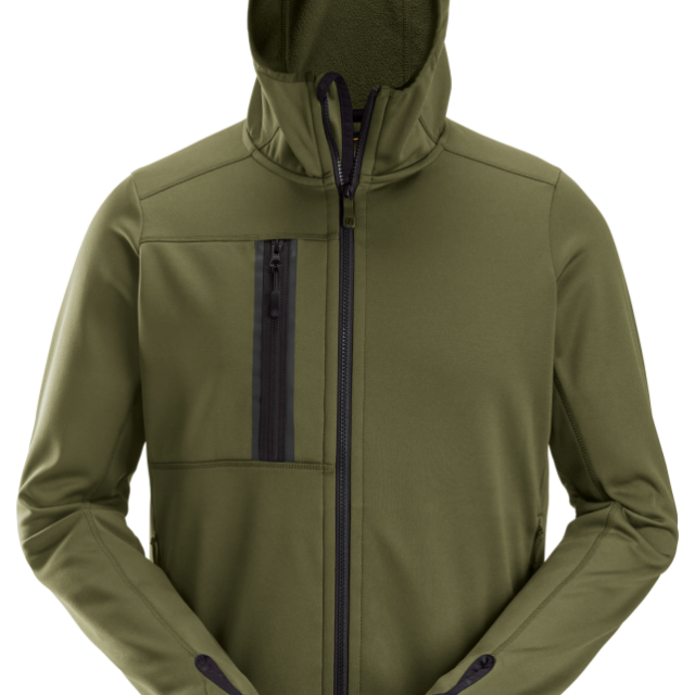 HUVTRÖJA SNICKERS WORKWEAR FLEECE DAM KHAKIGRÖN, S