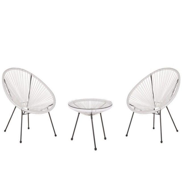 Cafeset Acapulco II Vit/Svart
