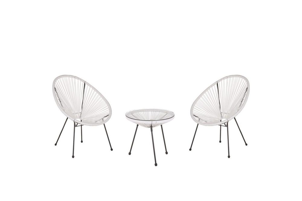 Cafeset Acapulco II Vit/Svart