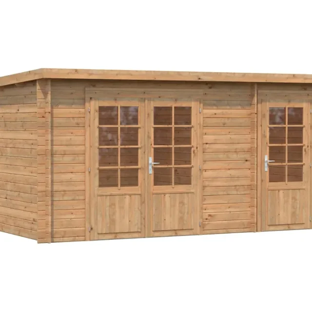 Palmako Ella Stuga 13,5 m²/inv. 13,1 m², utan golv, brun, impr.