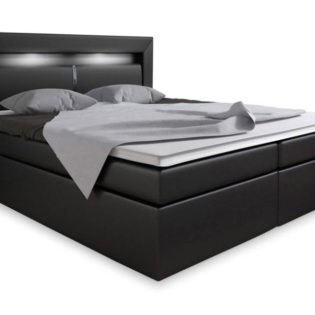 Modena Sängpaket 160x200 med Förvaring+LED Sänggavel