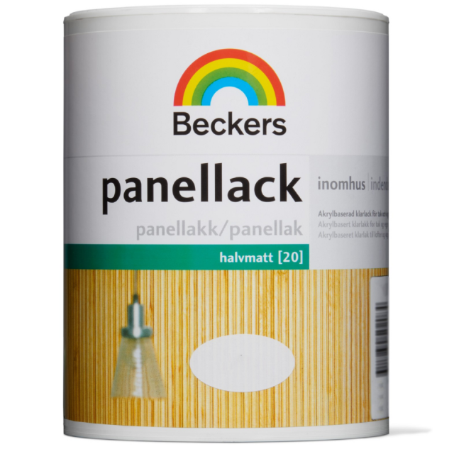 PANELLACK INNE VIT 1L BECKERS HALVMATT