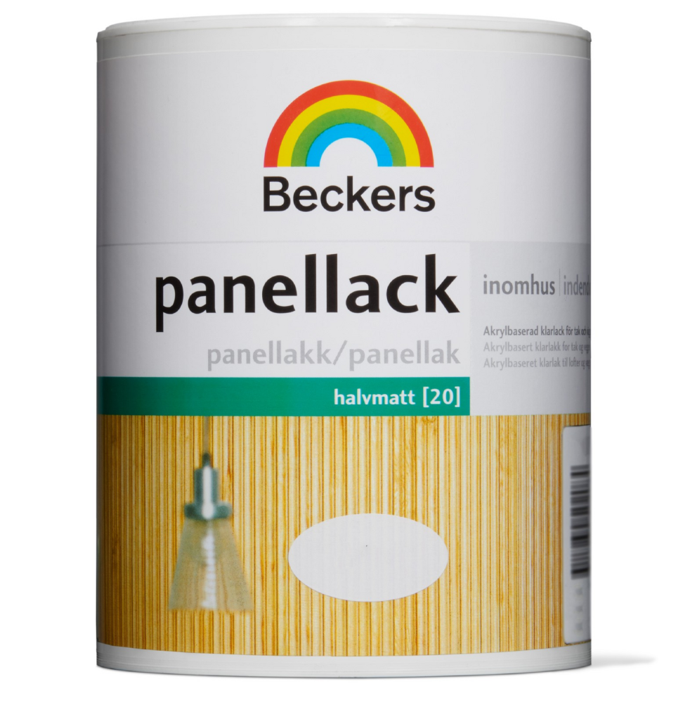 PANELLACK INNE VIT 1L BECKERS HALVMATT