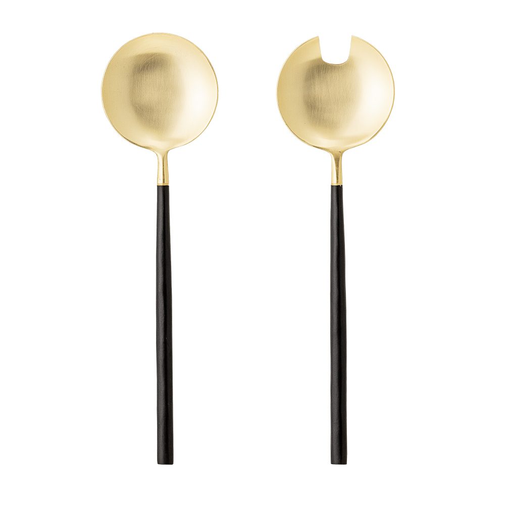 Bloomingville salladsbestick 2 delar, Svart-guld