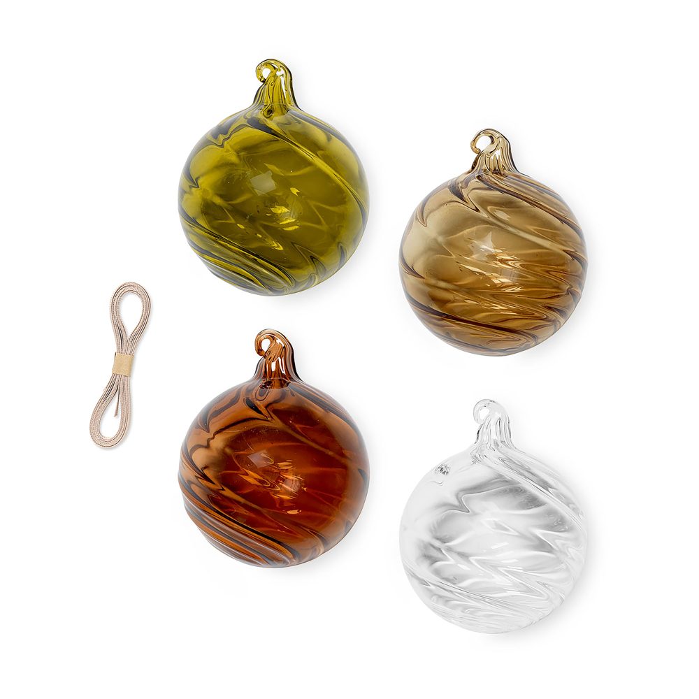 Twirl julkula medium Ø8 cm 4-pack, Multi