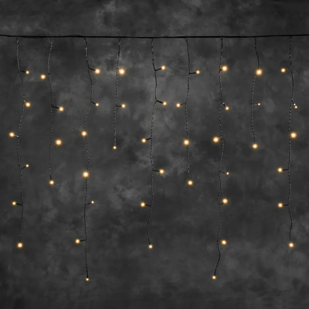 Konstsmide 4811-807 Ljusslinga 31V, 100 LED, amber Svart softkabel