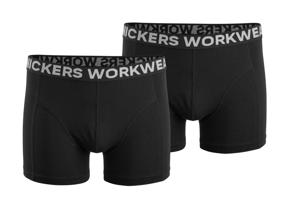 BOXERKALSONGER SNICKERS WORKWEAR SVART STL L, 2PACK