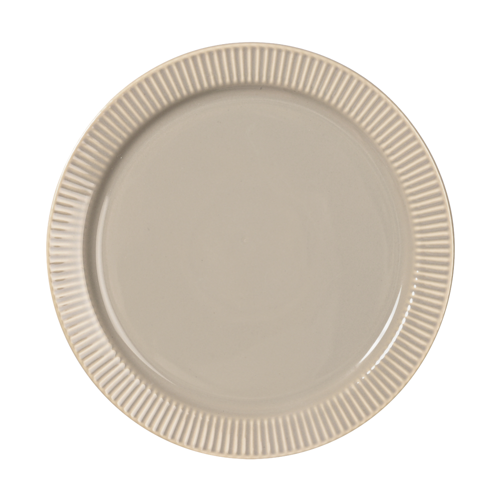 Inka assiett, Beige-warm grey, Ø17 cm