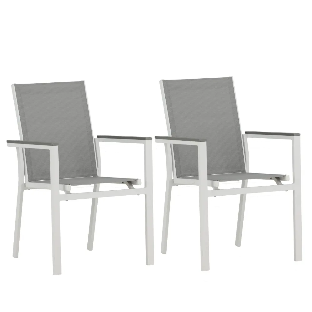 Venture Home Parma 9322-400 Karmstol 2-pack, vit/grå