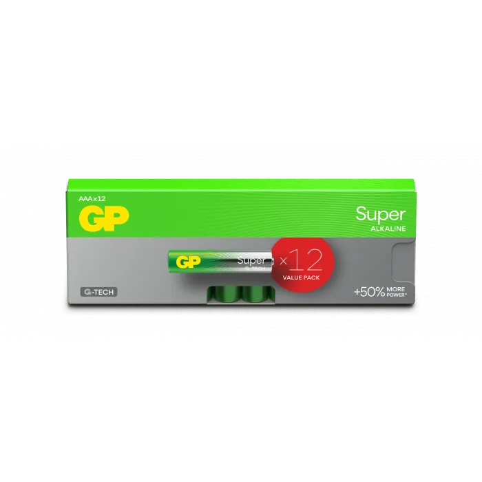 GP Batteries Super Alkaline 24A/LR03 Batteri alkaliskt, AAA, 12-pack