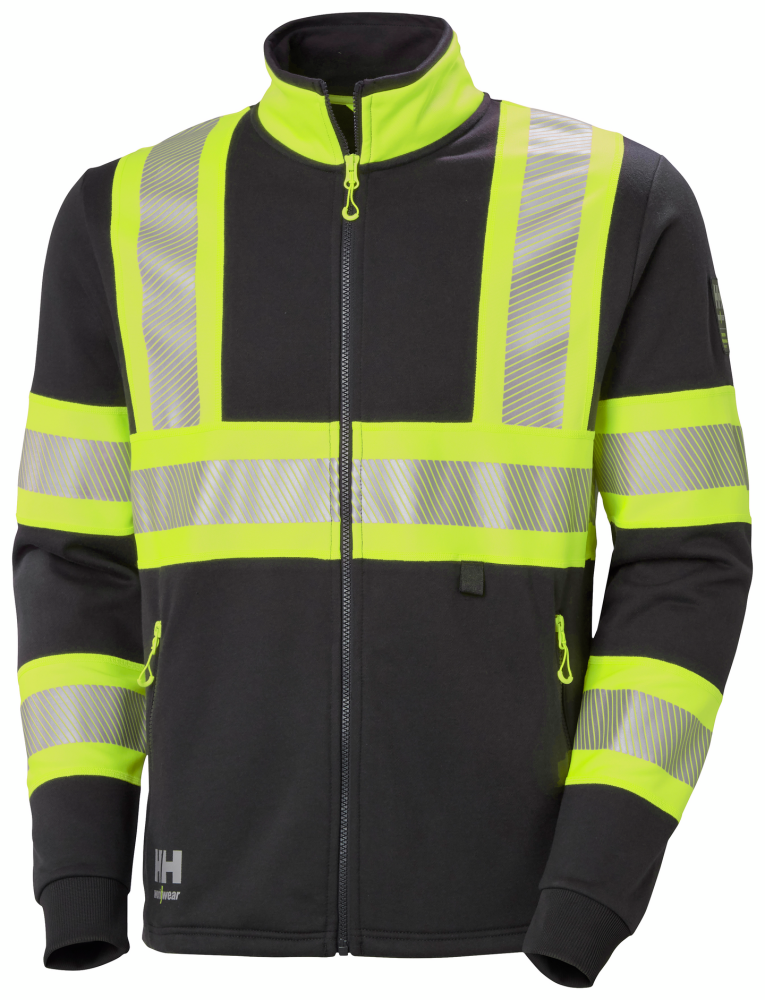 SWEATSHIRT HELLY HANSEN HELZIP ICU KL1 M, VARSEL GUL/SVART