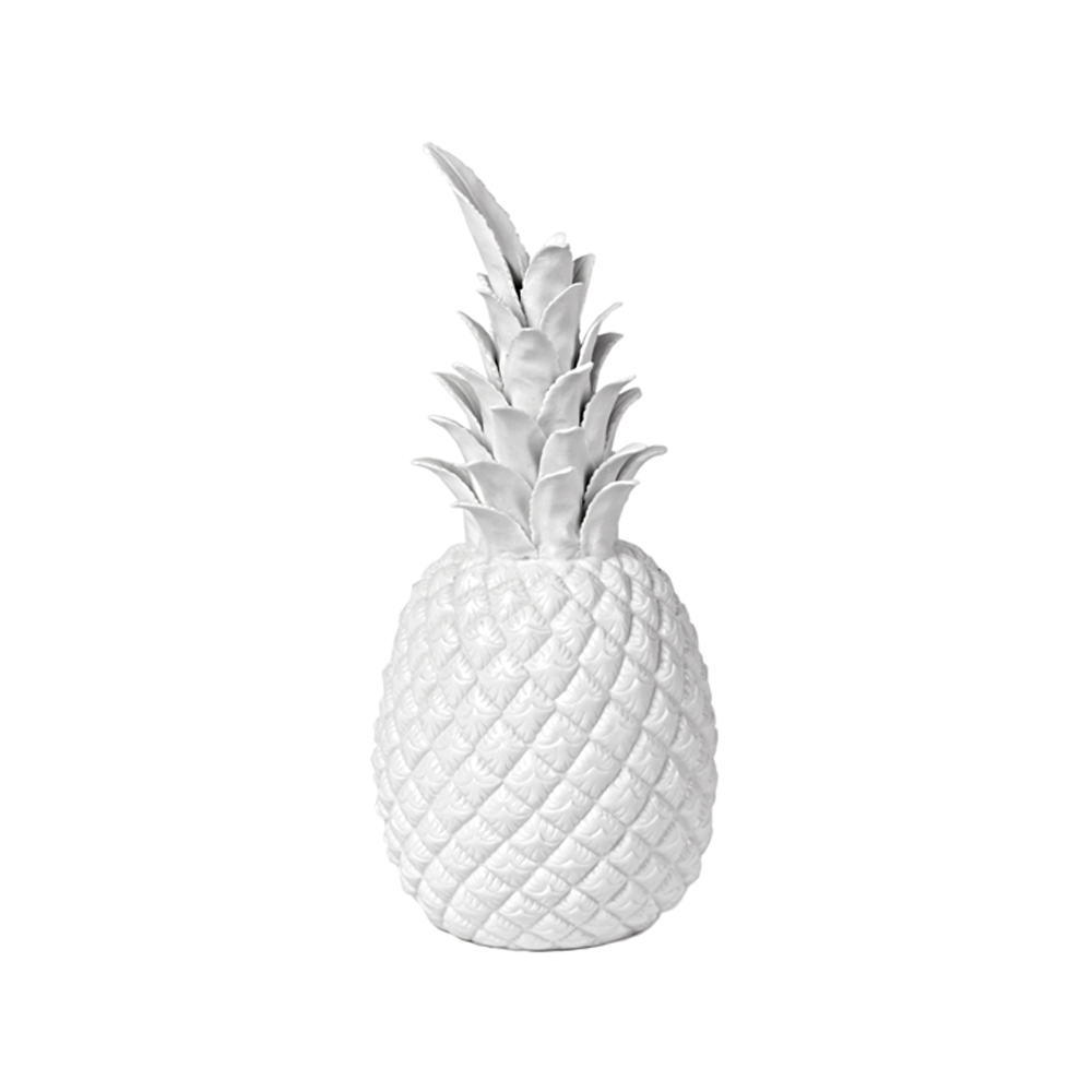 Pineapple dekorationsfigur 32 cm, Vit