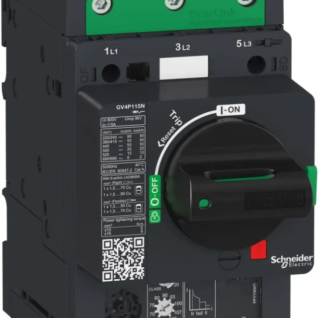 Schneider Electric GV4P115B Motorskyddsbrytare med vred, 25 kA 65-115A